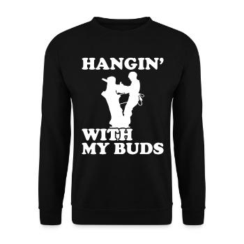 Arborist Arborist Tree Climber Tree Climbing - Unisex Sweatshirt - black - Front - Alina (178cm) & Michal (187cm)