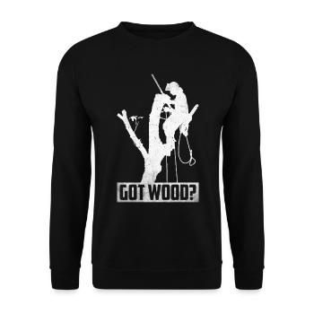 Arborist Baumpfleger Baumkletterer Baumklettern - Unisex Pullover - Schwarz - Vorne - Alina (178cm) & Michal (187cm)