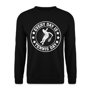 Joueur de tennis Amateur de tennis - Chaque jour est Tennis d - Sweat-shirt Unisexe - noir - Devant - Alina (178cm) & Michal (187cm)