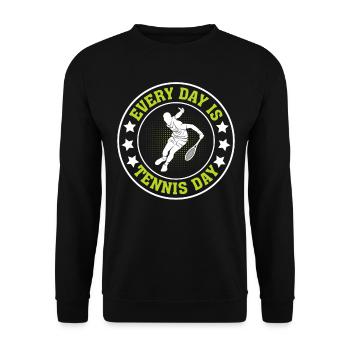 Chaque jour est la journée du tennis - Tennis Lover Tennis Play - Sweat-shirt Unisexe - noir - Devant - Alina (178cm) & Michal (187cm)