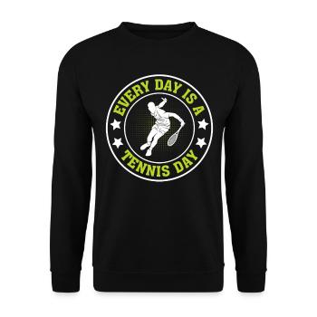 Chaque jour est une journée de tennis - Tennis Lover Tennis Pl - Sweat-shirt Unisexe - noir - Devant - Alina (178cm) & Michal (187cm)