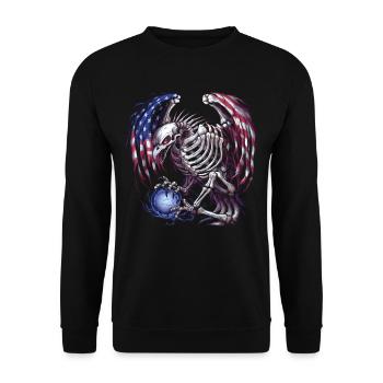 Halloween Squelette Effrayant Effrayant Horreur Fête - Sweat-shirt Unisexe - noir - Devant - Alina (178cm) & Michal (187cm)