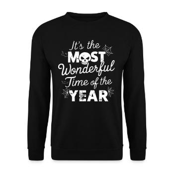 Halloween, Squelette, Effrayant, Effrayant, Horreur, Fête - Sweat-shirt Unisexe - noir - Devant - Alina (178cm) & Michal (187cm)