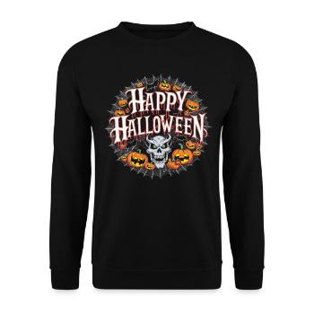 Halloween Squelette Effrayant Effrayant Horreur Fête - Sweat-shirt Unisexe - noir - Devant - Alina (178cm) & Michal (187cm)