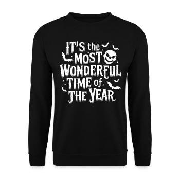 Halloween, Squelette, Effrayant, Effrayant, Horreur, Fête - Sweat-shirt Unisexe - noir - Devant - Alina (178cm) & Michal (187cm)