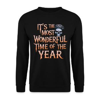 Halloween Squelette Effrayant Effrayant Horreur Fête - Sweat-shirt Unisexe - noir - Devant - Alina (178cm) & Michal (187cm)