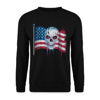 Halloween, Squelette, Effrayant, Effrayant, Horreur, Fête - Sweat-shirt Unisexe - noir - Devant - Alina (178cm) & Michal (187cm)