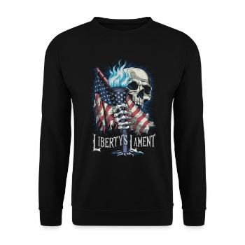 Halloween, Squelette, Effrayant, Effrayant, Horreur, Fête - Sweat-shirt Unisexe - noir - Devant - Alina (178cm) & Michal (187cm)