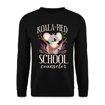 School Counselor Koala Koala-Fied - Unisex Pullover - Schwarz - Vorne - Alina (178cm) & Michal (187cm)