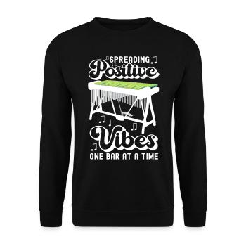 Vibraphon, vibraphoniste - Sweat-shirt Unisexe - noir - Devant - Alina (178cm) & Michal (187cm)