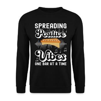 Vibraphon, vibraphoniste - Sweat-shirt Unisexe - noir - Devant - Alina (178cm) & Michal (187cm)