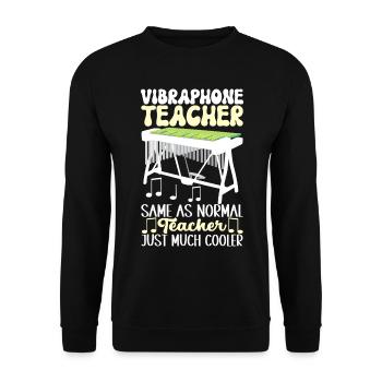 Vibraphon, vibraphoniste - Sweat-shirt Unisexe - noir - Devant - Alina (178cm) & Michal (187cm)