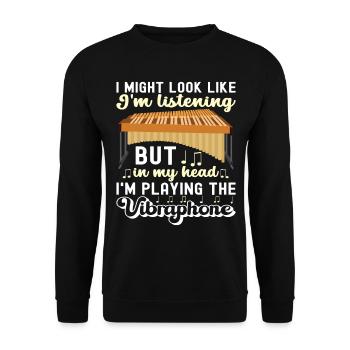 Vibraphon, vibraphoniste - Sweat-shirt Unisexe - noir - Devant - Alina (178cm) & Michal (187cm)