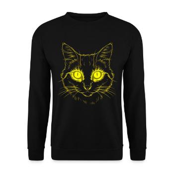 Halloween Kostüm Kürbis Scary Spooky Horror Party - Unisex Pullover - Schwarz - Vorne - Alina (178cm) & Michal (187cm)