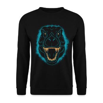 Halloween Kostüm Kürbis Scary Spooky Horror Party - Unisex Pullover - Schwarz - Vorne - Alina (178cm) & Michal (187cm)