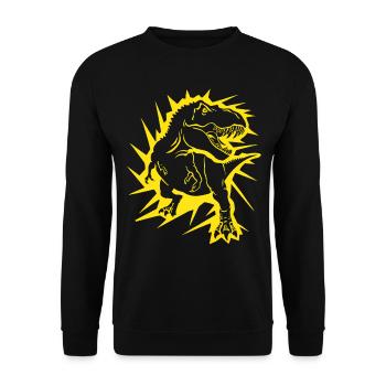 Halloween Kostüm Kürbis Scary Spooky Horror Party - Unisex Pullover - Schwarz - Vorne - Alina (178cm) & Michal (187cm)