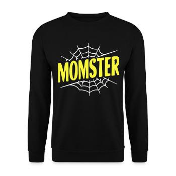 Halloween Kostüm Kürbis Scary Spooky Horror Party - Unisex Pullover - Schwarz - Vorne - Alina (178cm) & Michal (187cm)