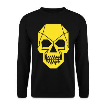 Halloween Kostüm Kürbis Scary Spooky Horror Party - Unisex Pullover - Schwarz - Vorne - Alina (178cm) & Michal (187cm)
