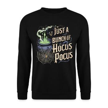 Halloween Kostüm Kürbis Scary Spooky Horror Party - Unisex Pullover - Schwarz - Vorne - Alina (178cm) & Michal (187cm)