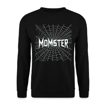 Halloween Kostüm Kürbis Scary Spooky Horror Party - Unisex Pullover - Schwarz - Vorne - Alina (178cm) & Michal (187cm)