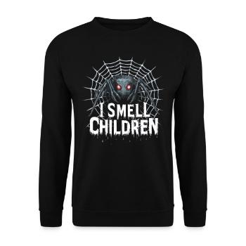 Halloween Kostüm Kürbis Scary Spooky Horror Party - Unisex Pullover - Schwarz - Vorne - Alina (178cm) & Michal (187cm)