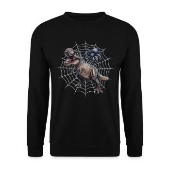 Halloween Kostüm Kürbis Scary Spooky Horror Party - Unisex Pullover - Schwarz - Vorne - Alina (178cm) & Michal (187cm)