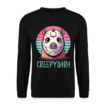 Capybara horror freak Funny horror movie fans - Unisex Sweatshirt - black - Front - Alina (178cm) & Michal (187cm)