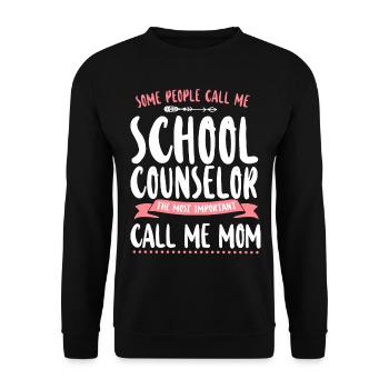 Conseillère scolaire Maman Certaines personnes - Sweat-shirt Unisexe - noir - Devant - Alina (178cm) & Michal (187cm)