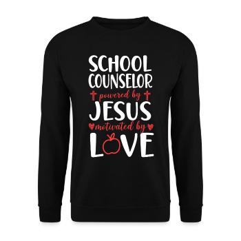 Conseiller scolaire Jesus Faith - Sweat-shirt Unisexe - noir - Devant - Alina (178cm) & Michal (187cm)