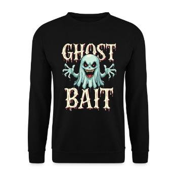 Ghost Bait Halloween Geist Gespenst Geister - Unisex Sweatshirt - black - Front - Alina (178cm) & Michal (187cm)