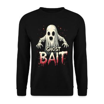 Ghost Bait Halloween Geist Gespenst Geister - Unisex Sweatshirt - black - Front - Alina (178cm) & Michal (187cm)