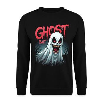 Ghost Bait Halloween Geist Gespenst Geister - Unisex Sweatshirt - black - Front - Alina (178cm) & Michal (187cm)