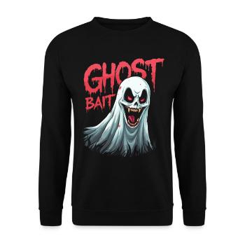 Ghost Bait Halloween Geist Gespenst Geister - Unisex Sweatshirt - black - Front - Alina (178cm) & Michal (187cm)