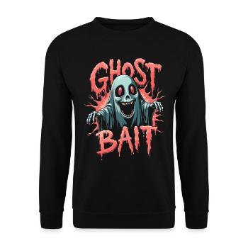 Ghost Bait Halloween Geist Gespenst Geister - Unisex Sweatshirt - black - Front - Alina (178cm) & Michal (187cm)