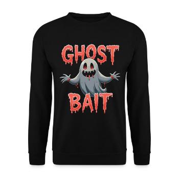 Ghost Bait Halloween Geist Gespenst Geister - Unisex Sweatshirt - black - Front - Alina (178cm) & Michal (187cm)