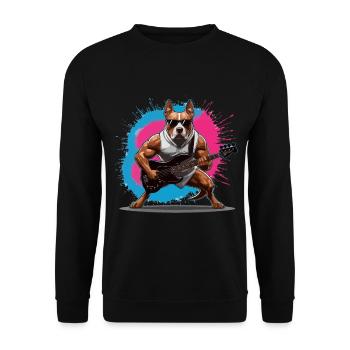 Bassist Bully Bass - Unisex Pullover - Schwarz - Vorne - Alina (178cm) & Michal (187cm)