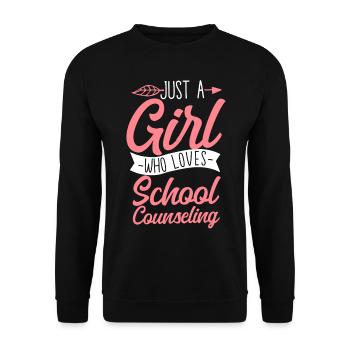 Conseillère scolaire Juste une fille qui - Sweat-shirt Unisexe - noir - Devant - Alina (178cm) & Michal (187cm)