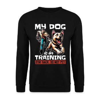 Dog Trainer My Dog Is In Training Agility Training - Unisex Sweatshirt - black - Front - Alina (178cm) & Michal (187cm)