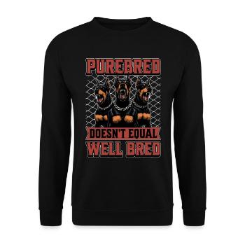 Le dresseur de chiens de race pure n’est pas synonyme d’école canine - Sweat-shirt Unisexe - noir - Devant - Alina (178cm) & Michal (187cm)