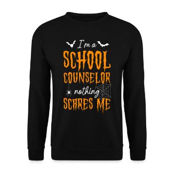 Conseillère scolaire Maman Halloween Je suis - Sweat-shirt Unisexe - noir - Devant - Alina (178cm) & Michal (187cm)
