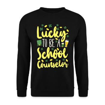 Conseillère scolaire Fête de la Saint-Patrick - Sweat-shirt Unisexe - noir - Devant - Alina (178cm) & Michal (187cm)