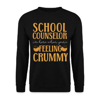 School Counselor Pun School - Unisex Sweatshirt - black - Front - Alina (178cm) & Michal (187cm)