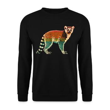 Lémurien Madagascar - Sweat-shirt Unisexe - noir - Devant - Alina (178cm) & Michal (187cm)