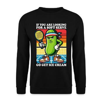 Pickleball, Pickleball Player & Paddleball - Unisex Sweatshirt - black - Front - Alina (178cm) & Michal (187cm)