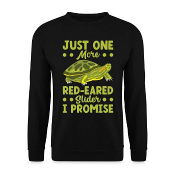 Turtle Red-eared slider - Unisex Sweatshirt - black - Front - Alina (178cm) & Michal (187cm)