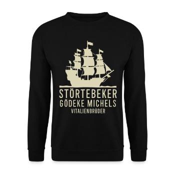 Störtebeker Gödeke Michels Victual Brothers - Unisex Sweatshirt - black - Front - Alina (178cm) & Michal (187cm)