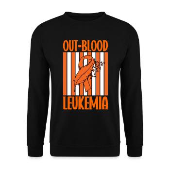 leukemia awareness blood cancer fight - Unisex Sweatshirt - black - Front - Alina (178cm) & Michal (187cm)