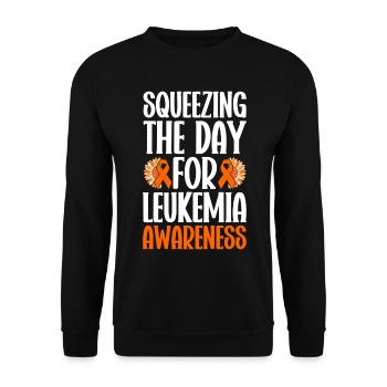 subsLeukemia Awareness Blood Cancer Fight - Unisex Sweatshirt - black - Front - Alina (178cm) & Michal (187cm)