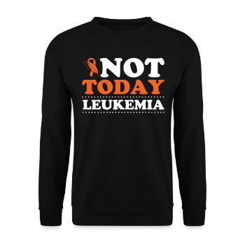 leukemia awareness blood cancer fight - Unisex Sweatshirt - black - Front - Alina (178cm) & Michal (187cm)