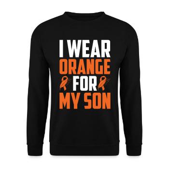 leukemia awareness blood cancer fight - Unisex Sweatshirt - black - Front - Alina (178cm) & Michal (187cm)